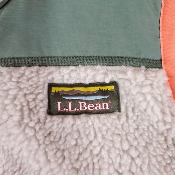 *FLAW* LL Bean Beans Sherpa Fleece Vest Womens Medium Regular Full Zip 519066 - Picture 8 of 16